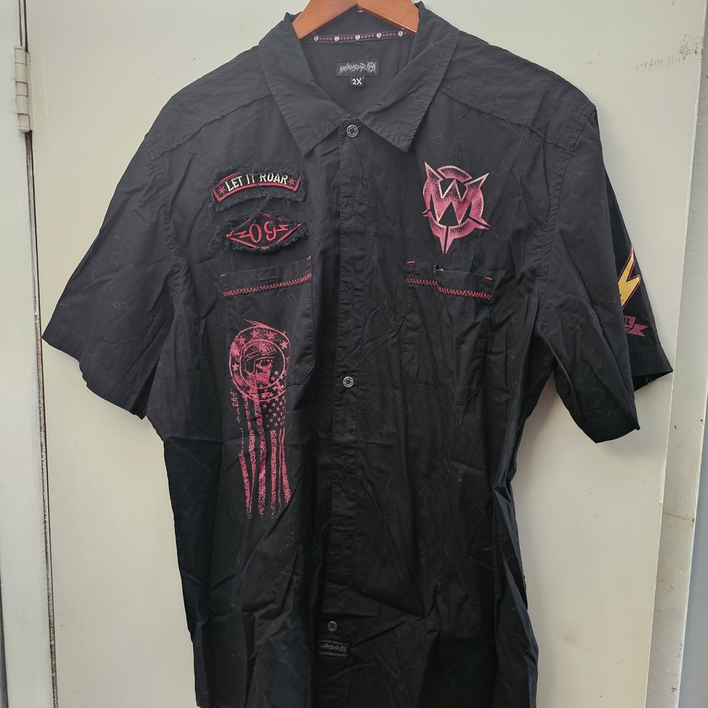 Wornstar Casual Button Down Shirt with Striking Designs